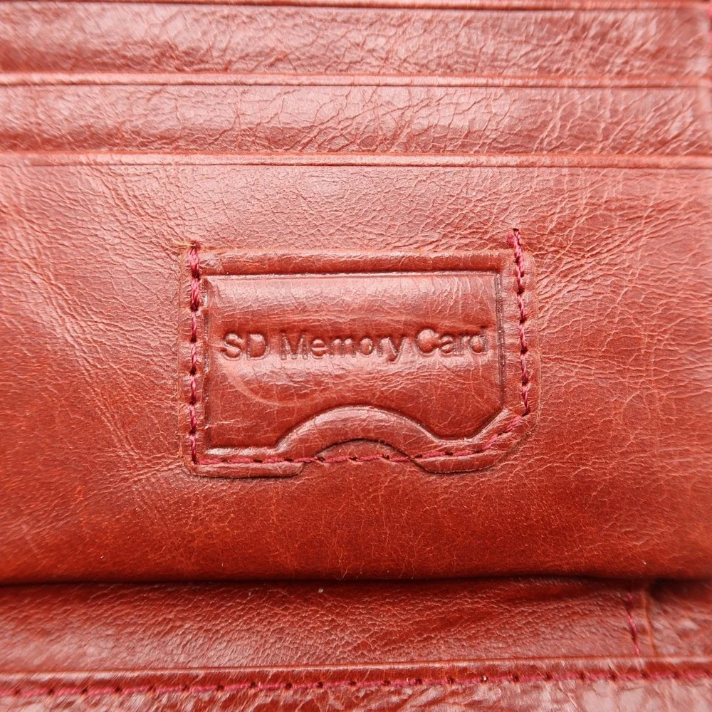 Soft‎ Red All Soft Red Leather Burgundy Clutch Organizer Wallet